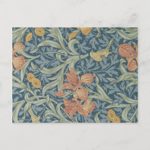 Carte Postale William Morris Art Décoratif Iris Motif