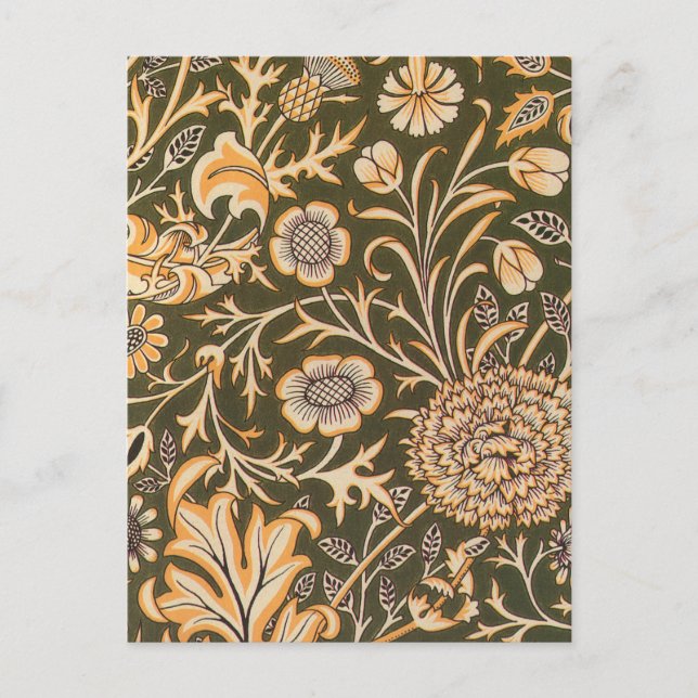 Carte Postale William Morris Cherwell Motif de fond d'écran (Devant)