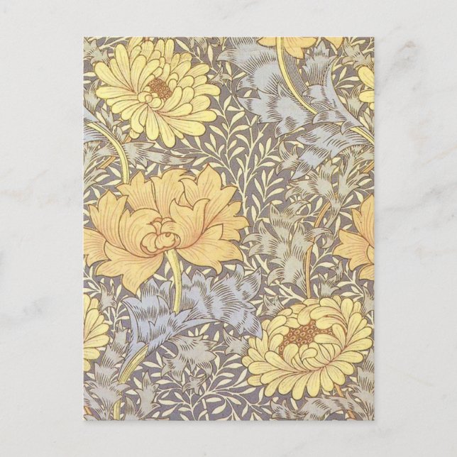 Carte Postale William Morris Chrysanthemum Fleurs maman (Devant)