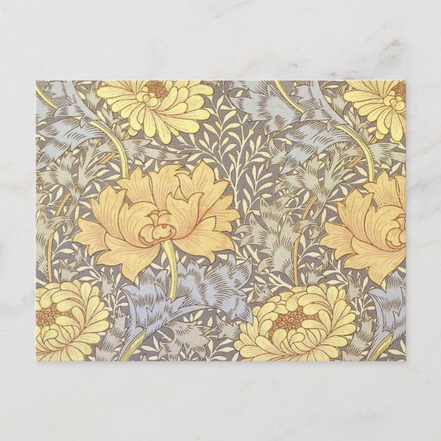 Carte Postale William Morris Chrysanthemum Fleurs maman (Devant)