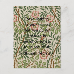 Carte Postale William Morris Citation