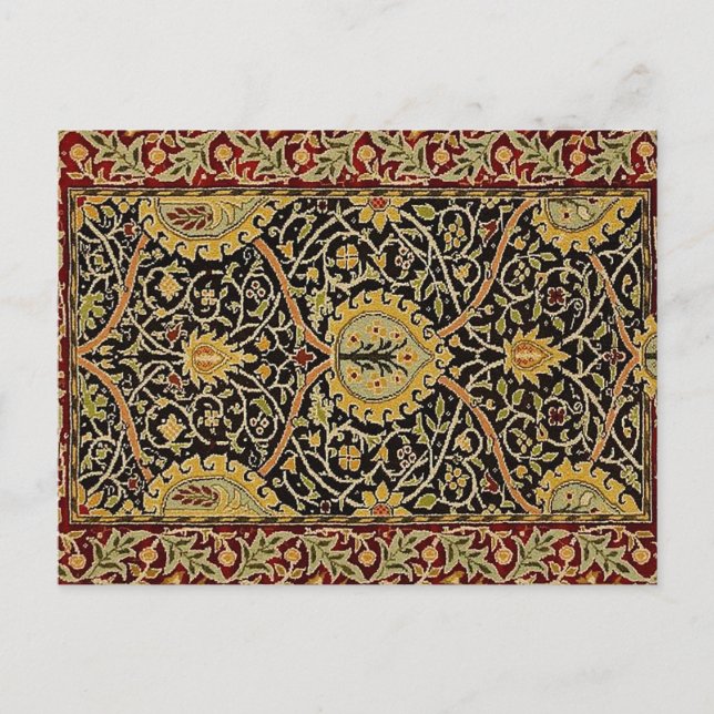 Carte Postale William Morris Classique Tapis Art Design d'impres (Devant)