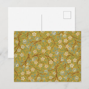Carte Postale William Morris Clover Art floral vintage