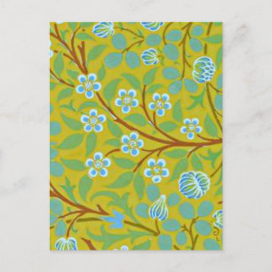 Carte Postale William Morris - Clover (jaune et bleu)