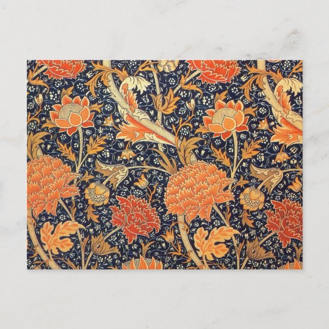 Carte Postale William Morris Cray Floral Art Nouveau Motif (Devant)
