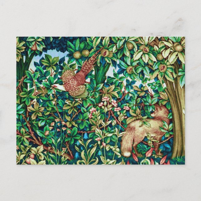 Carte Postale William Morris Fox et Pheasestry Imprimer (Devant)