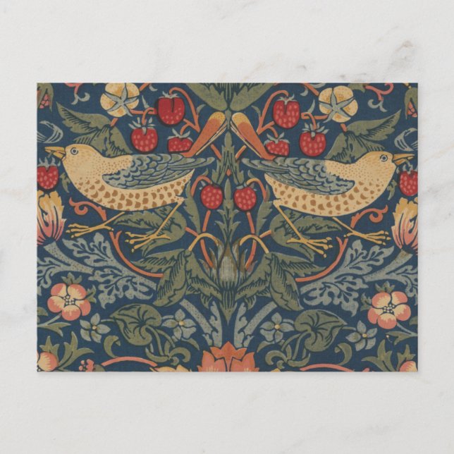 Carte Postale William Morris Fraise Voleurs Oiseaux (Devant)