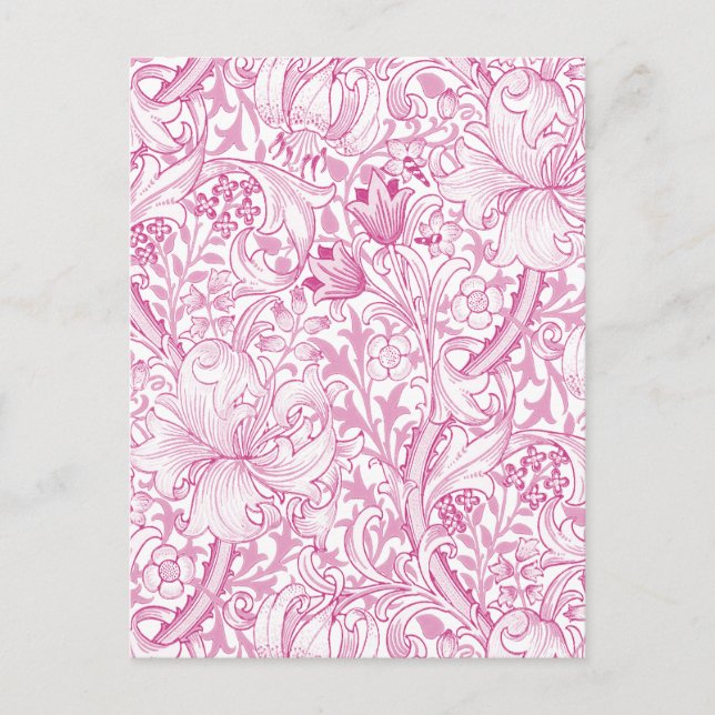 Carte Postale William Morris Golden Lily modèle floral (Devant)