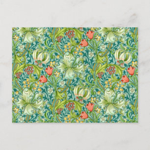 Carte Postale William Morris Golden Lily Vintage Floral Design