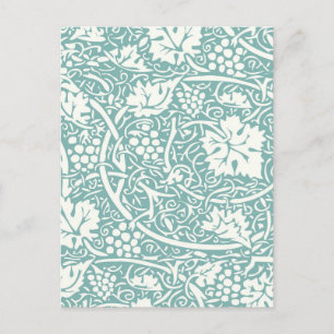 Carte Postale William Morris Grape Motif Turquoise Turquoise