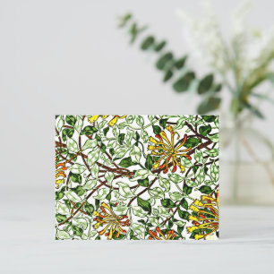 Carte Postale William Morris - Honeysuckie vert et jaune