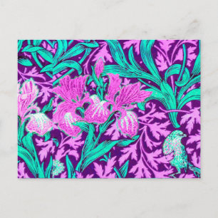 Carte Postale William Morris Irises, Améthyste Violet