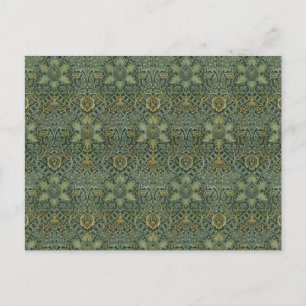 Carte Postale William Morris Ispahan Vert sarcelle Floral Art