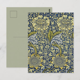 Carte Postale William Morris Kennet Fond d'écran Floral Bleu