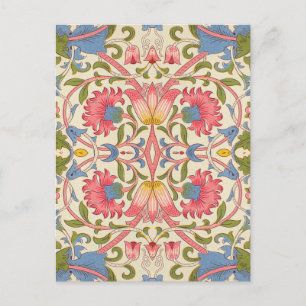Carte Postale William Morris Lodden Motif Floral Pastel