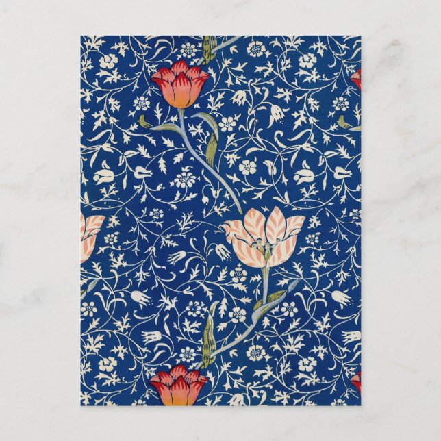 Carte Postale William Morris Medway Floral bleu (Devant)