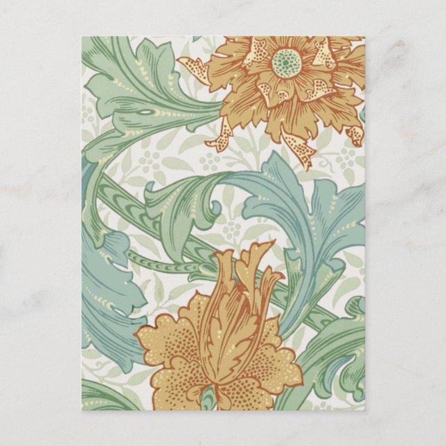 Carte Postale William Morris modèle floral à tige unique (Devant)