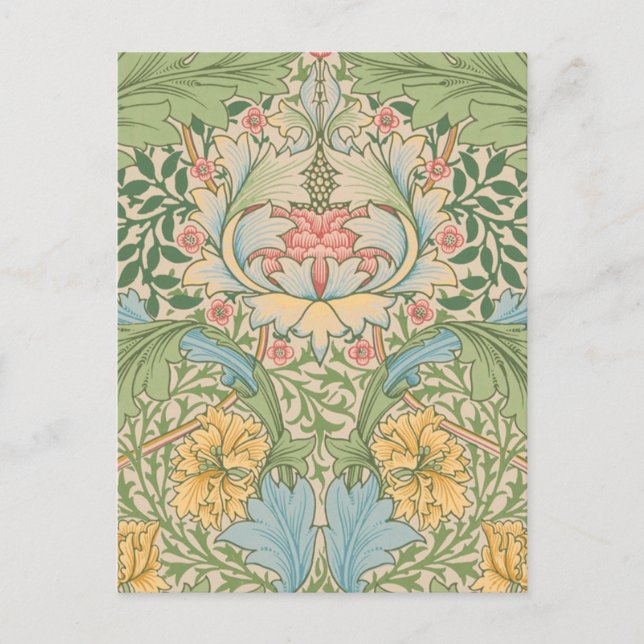 Carte Postale William Morris Myrtle Fleur Floral Botanique (Devant)