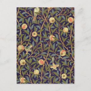 Carte Postale William Morris Oiseau Et Grenade