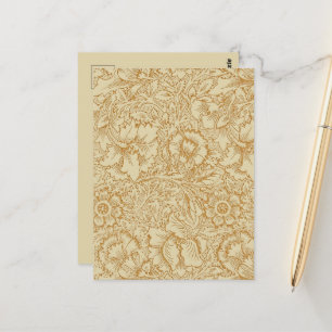 Carte Postale William Morris Papier peint floral Poppy