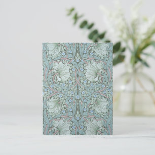 Carte Postale William Morris - Pimpernel : Fleurs bleues et vert