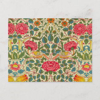 Carte Postale William Morris Rose Floral Chintz rose