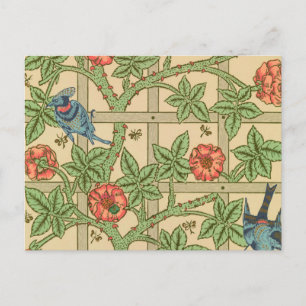 Carte Postale William Morris Trellis Design classique de papier 