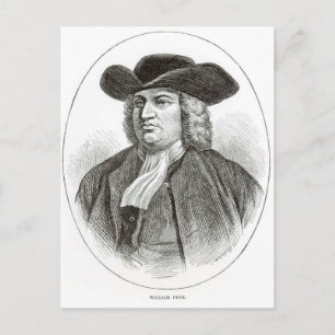 Carte Postale William Penn gravé par Josiah Wood Whymper