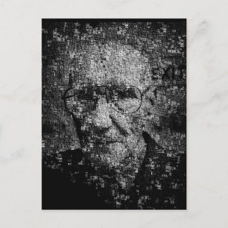 Carte Postale William S. Burroughs Portrait typographique