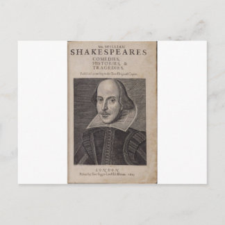 Carte Postale William Shakespeare, 1623