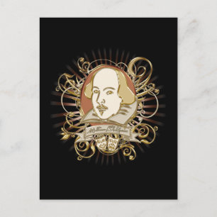 Carte Postale William Shakespeare Crest (Or)