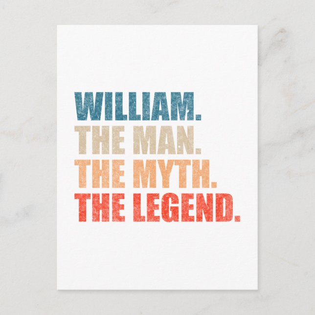 Carte Postale William The Man Le Mythe La Légende (Devant)