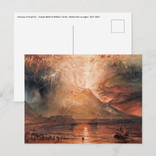 Carte Postale William Turner - Vésuve en éruption (Devant / Derrière)