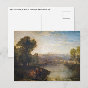 Carte Postale William Turner - Vue sur Richmond Hill et le pont