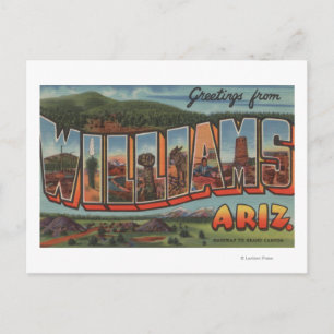 Carte Postale Williams, Arizona - Scènes de grandes lettres