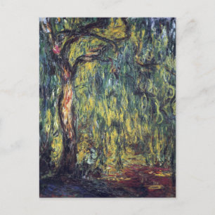 Carte Postale Willow de Weeping par Claude Monet, Art Vintage