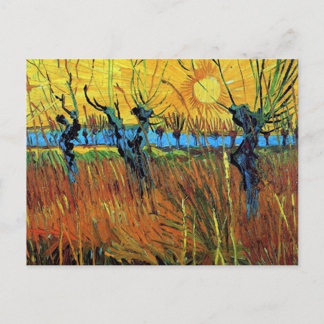 Carte Postale Willows at Sunset (F572) Van Gogh Fine Art (Devant)
