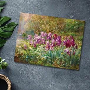 Carte Postale Willows et Irises au bord d'un ruisseau