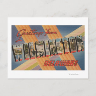 Carte Postale Wilmington, Delaware - Scènes de grandes lettres