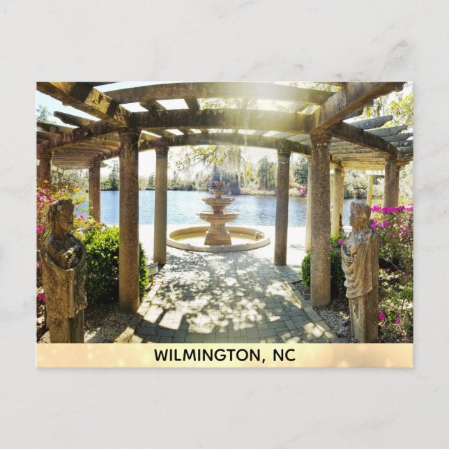Carte Postale Wilmington North Carolina Airlie Gardens Pergola (Devant)