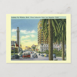 Carte Postale Wilshire Blvd., Los Angeles, Californie Vintage