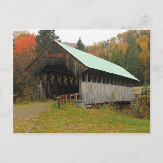 Carte Postale Wilsons Mill Pont couvert Maine (Devant)