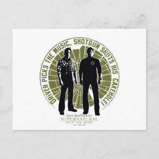 Carte Postale Winchester Brothers surnaturel "Shotgun"