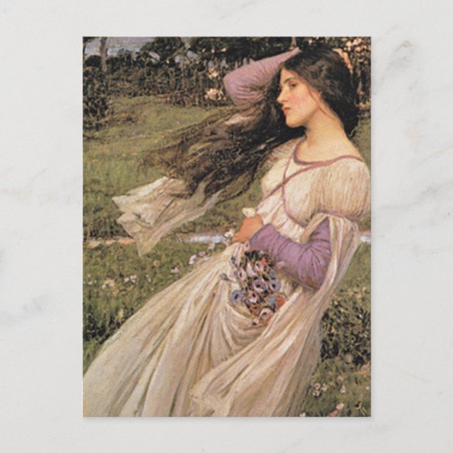 Carte Postale WiNDFLoWERS, par John William Waterhouse, 1902 (Devant)