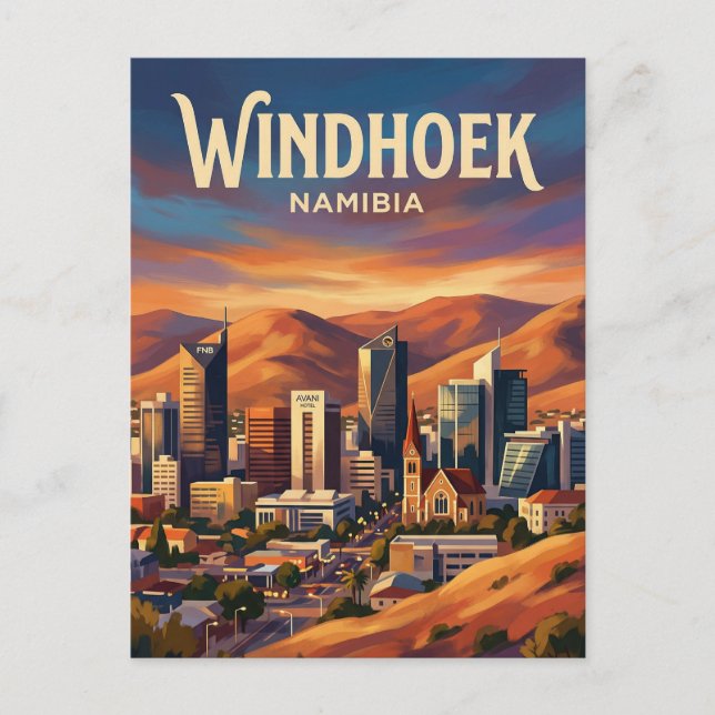 Carte Postale Windhoek Avenue de l'Indépendance Namibie (Devant)