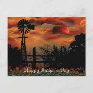 Carte Postale Windmill et Orange Moon