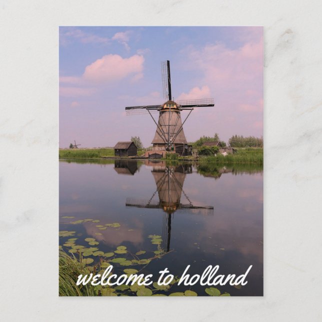 Carte Postale Windmill Kinderdijk Molen Holland Pays-Bas (Devant)