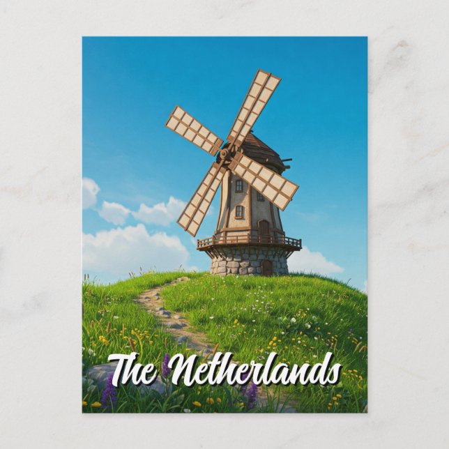 Carte Postale Windmill La Pays-Bas (Devant)
