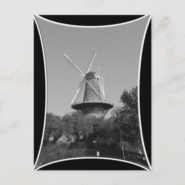 Carte Postale Windmill noir et blanc (Devant)