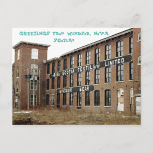 Carte postale Windsor, Nova Scotia Textiles Mill